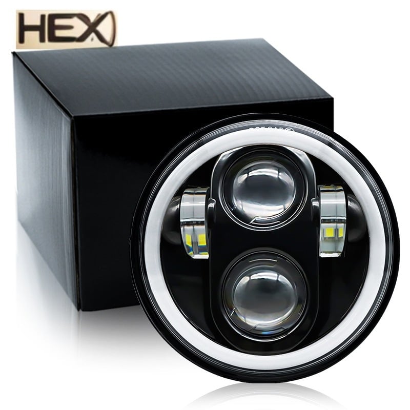 5,75-inčni LED far s 4 LED, 60W, Angel Eye, off-road za motocikl