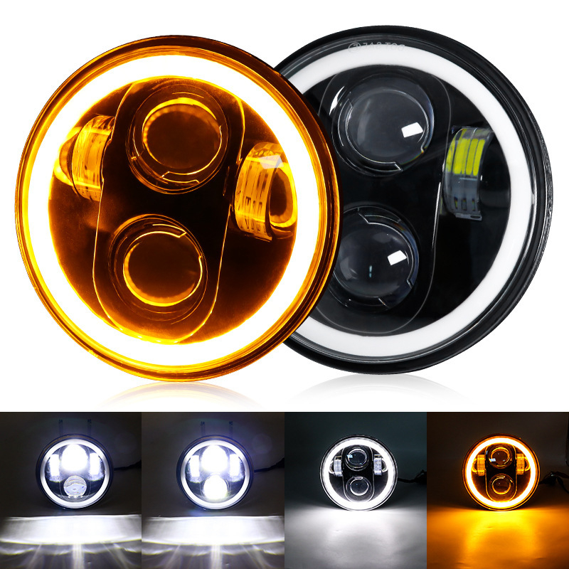 5,75-inčni LED far s 4 LED, 60W, Angel Eye, off-road za motocikl