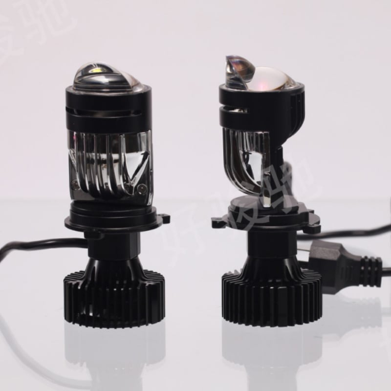 LED prednja svjetla za auto i motocikl s integriranim daleko i blizu te dvostrukom lećom, 55W, 9–24V, 5500 lm, IP66, avionski aluminij