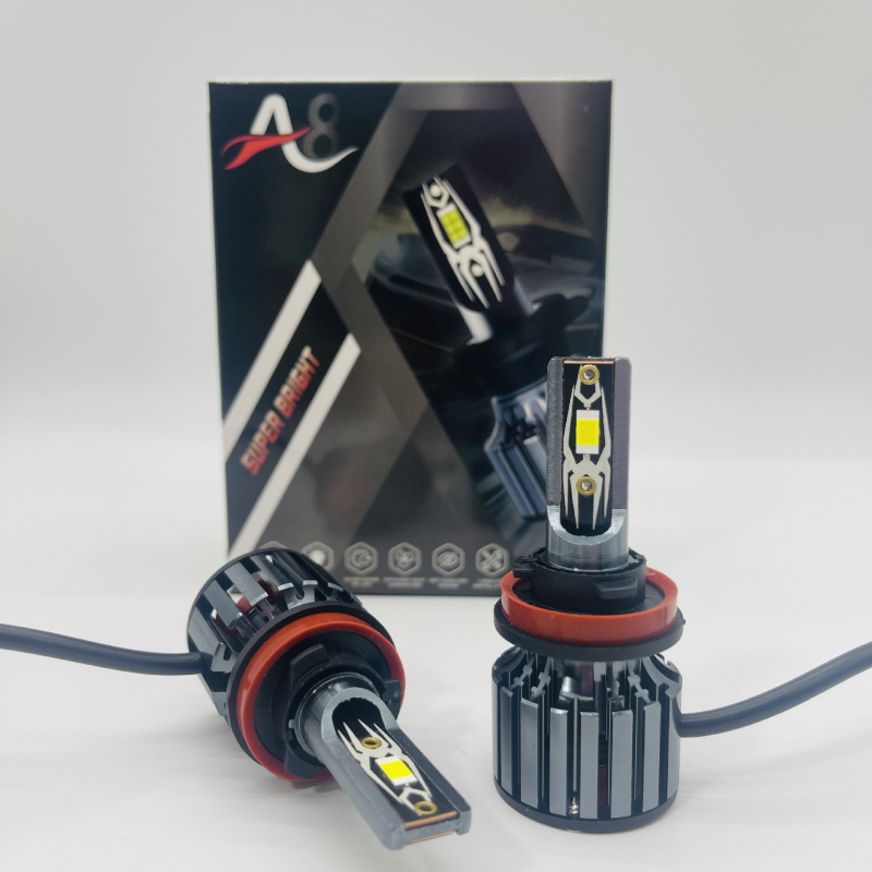 Automobilska LED svjetla s hlađenjem ventilatorom, prednje svjetlo, H7 LED žarulja, magla, visok snop, universalni model A-8, 30W, 12V, IP68, 3000 lm, aluminij