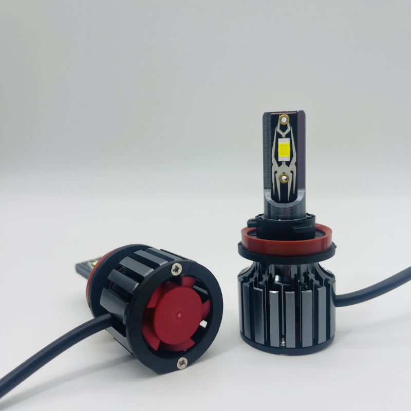 Automobilska LED svjetla s hlađenjem ventilatorom, prednje svjetlo, H7 LED žarulja, magla, visok snop, universalni model A-8, 30W, 12V, IP68, 3000 lm, aluminij