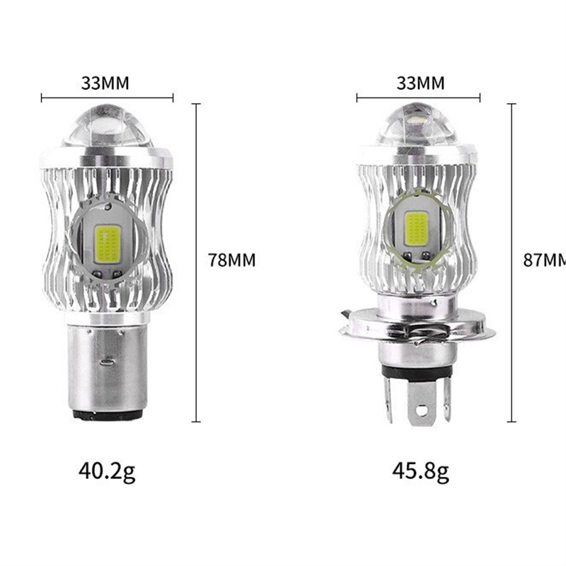 LED far motocikla H4 BA20D za električni motocikl – visoko i nisko svjetlo s lećom