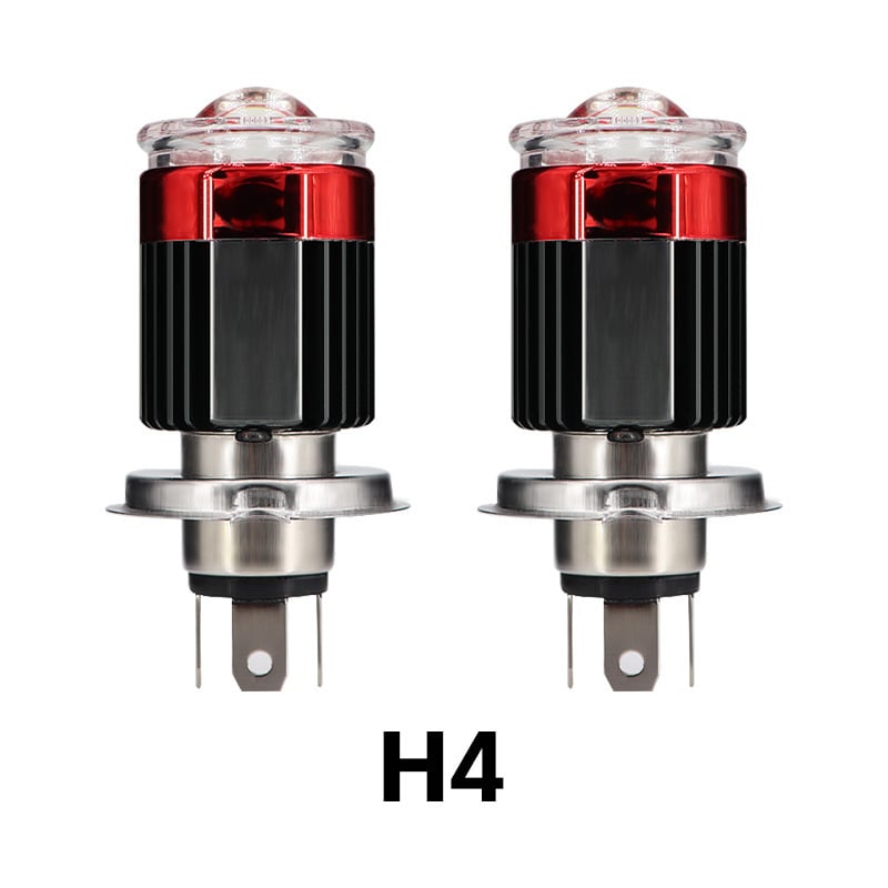 LED far za motor s dvobojnim treperavim demon eye lećom H4, kratko i daleko snop, modificirana LED žarulja