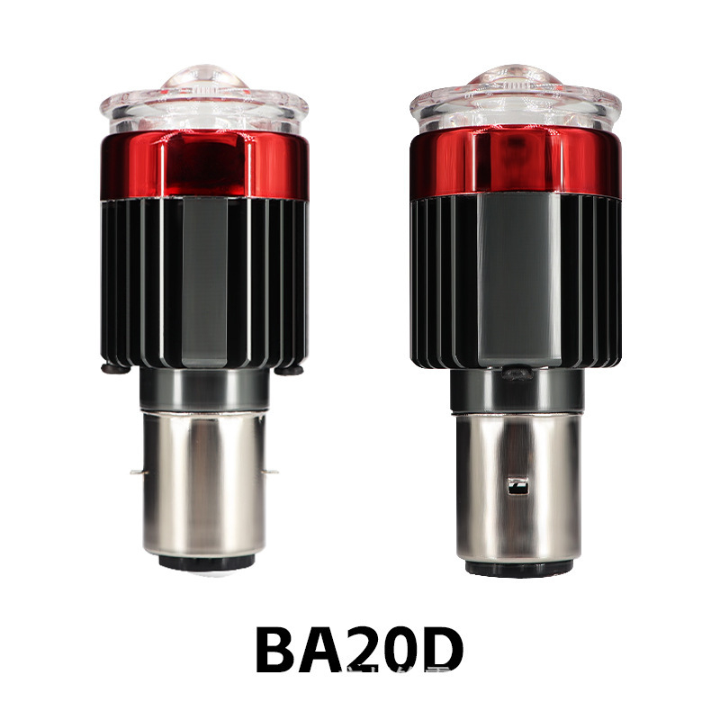 LED far za motor s dvobojnim treperavim demon eye lećom H4, kratko i daleko snop, modificirana LED žarulja
