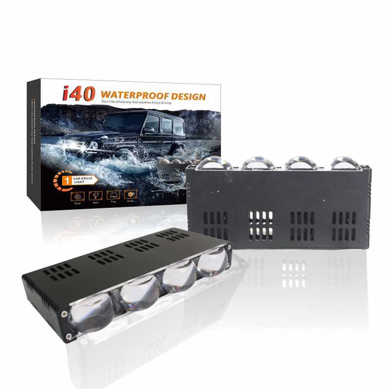 i40 LED dvobojni reflektor za motocikle, 100W, ultratanki dizajn