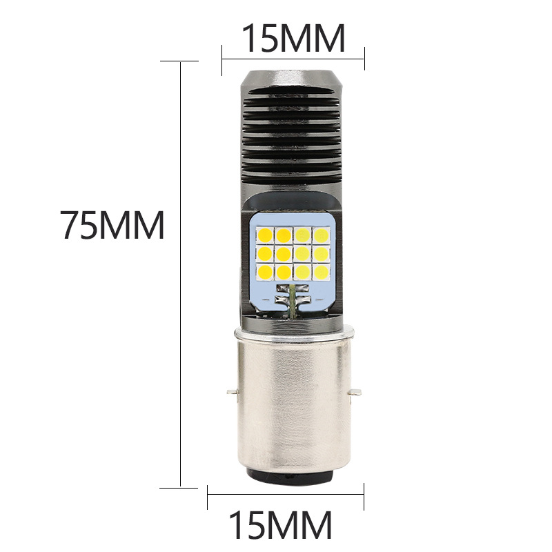 Motociklističko LED prednje svjetlo H4/H6 PX15D, 3030, 24 LED, visoka snaga