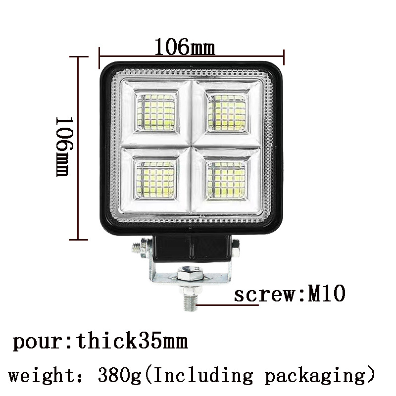 LED svjetlo za bager 12V/24V — prednje svjetlo i svjetlo za vožnju unatrag, izuzetno jako, aluminij