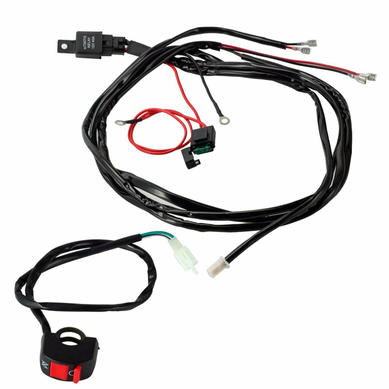 Motociklističko LED prekidač kabel – 12V, 50W, IP67, 16AWG bakar, 1 na 2