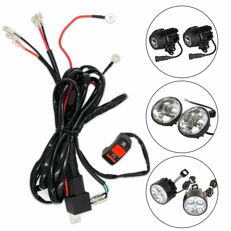 Motociklističko LED prekidač kabel – 12V, 50W, IP67, 16AWG bakar, 1 na 2