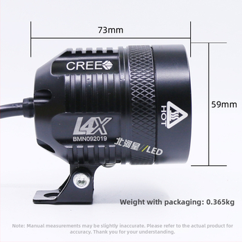 Motocikl LED prednje svjetlo L4X sa spotom – CREE LED, 5200 lm, IP68, DC12-85V, avionski aluminij