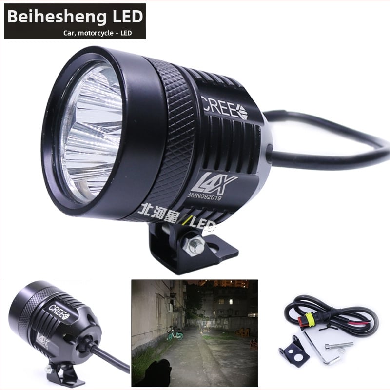Motocikl LED prednje svjetlo L4X sa spotom – CREE LED, 5200 lm, IP68, DC12-85V, avionski aluminij