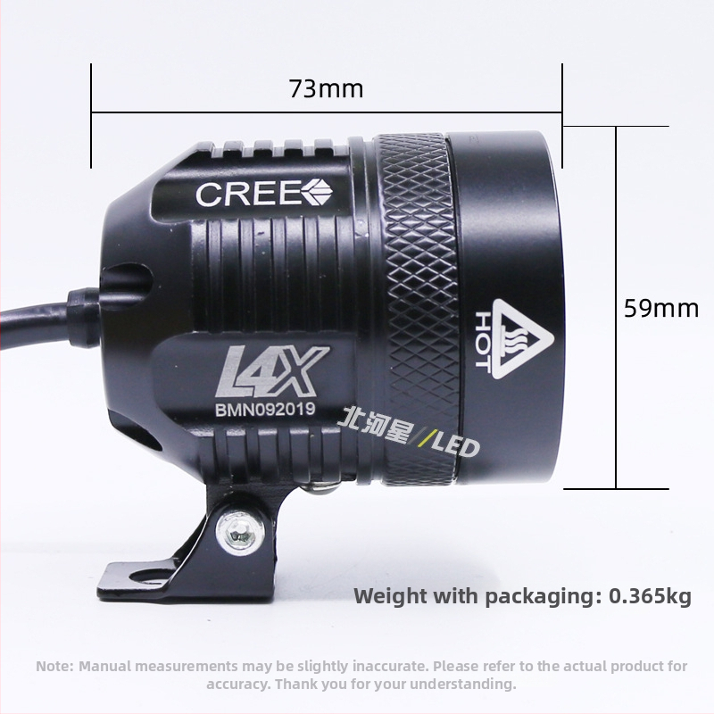 Motocikl LED prednje svjetlo L4X sa spotom – CREE LED, 5200 lm, IP68, DC12-85V, avionski aluminij