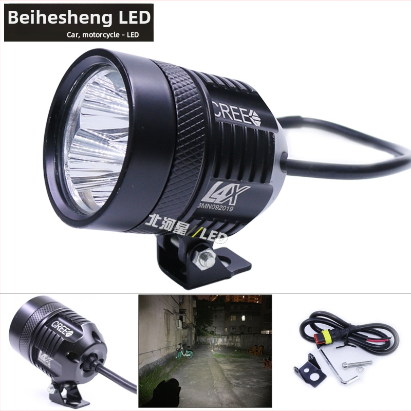 Motocikl LED prednje svjetlo L4X sa spotom – CREE LED, 5200 lm, IP68, DC12-85V, avionski aluminij