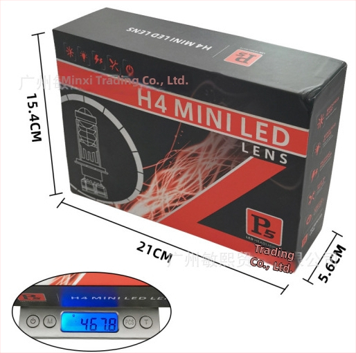 P5 LED hlavné svetlo – H4 mini šošovka, 12V, 36W, 6000LM, IP67