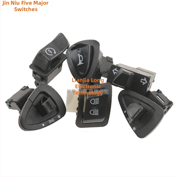 Taurus ötkapcsolós kapcsolókészlet motorkerékpárhoz/elektromos járműhöz — kürt, fényszóró, kormány, indítás, fényerő-szabályzó kapcsoló