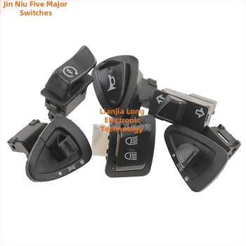 Taurus ötkapcsolós kapcsolókészlet motorkerékpárhoz/elektromos járműhöz — kürt, fényszóró, kormány, indítás, fényerő-szabályzó kapcsoló