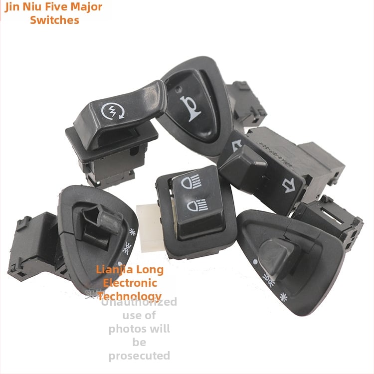 Taurus ötkapcsolós kapcsolókészlet motorkerékpárhoz/elektromos járműhöz — kürt, fényszóró, kormány, indítás, fényerő-szabályzó kapcsoló