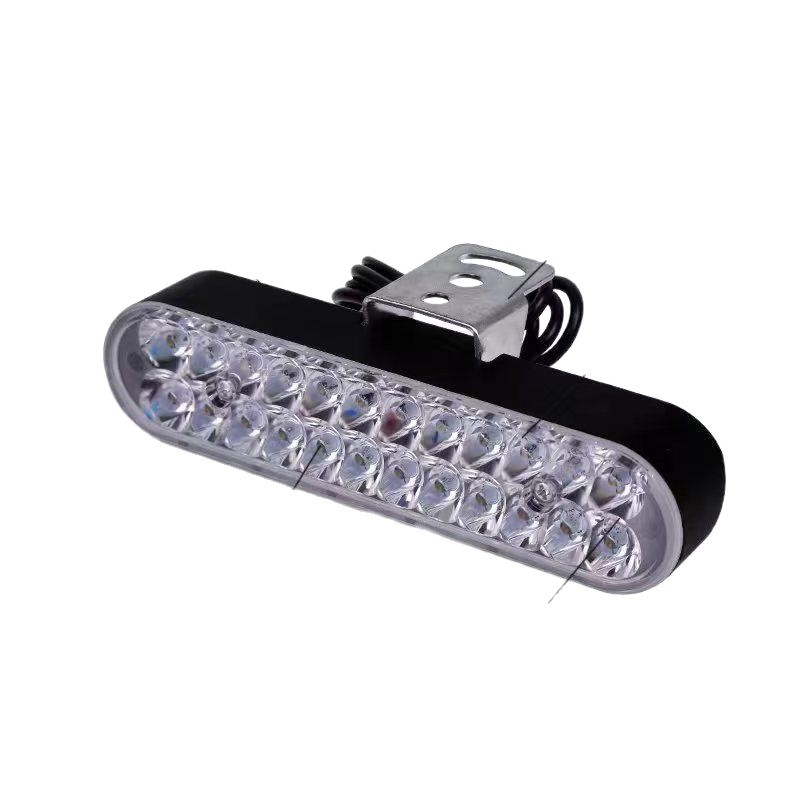 24 LED-es motorkerékpár előre világító lámpa, külső LED csíkos fényszóró, alumínium ötvözet test, 12-80V univerzális