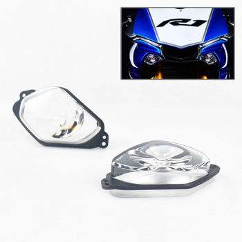 Capac de sticlă far Yamaha YZFR1 R1M YZFR6 MT10 – protecția transmisiei luminii, personalizare disponibilă, marcă privată