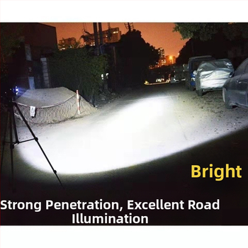 LED fényszóró motorkerékpárokhoz és elektromos járművekhez, 12–60V, beépített spotfény, távoli és közeli fény, nagy izzó