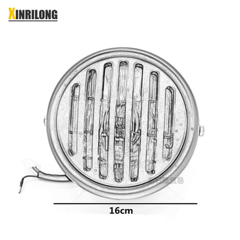 Far de motocicletă universal, 12V, lampă H2, 35W, carcasă metalică, model XRL-DD-567