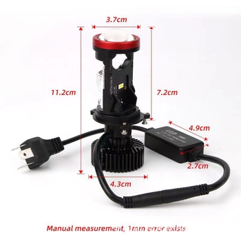 H4 automobilové svetlo s integrovaným ďalekým a blízkym svetlom, dvojfoková šošovka – 50W, 12-60V, 4800LM, IP68, 30000h