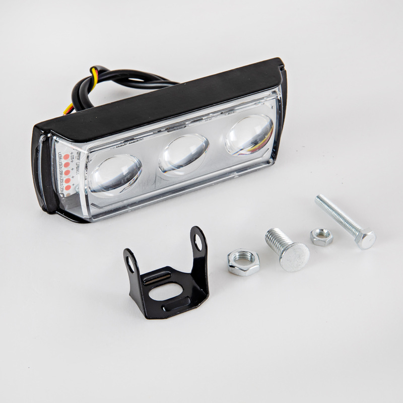 Faruri LED pentru motocicletă, carcasă din aluminiu, design pătrat, 12-80V, IP67, flux luminos 3000-6500 lm (aluminiu; design pătrat; 12-80V; IP67; 3000-6500 lm)