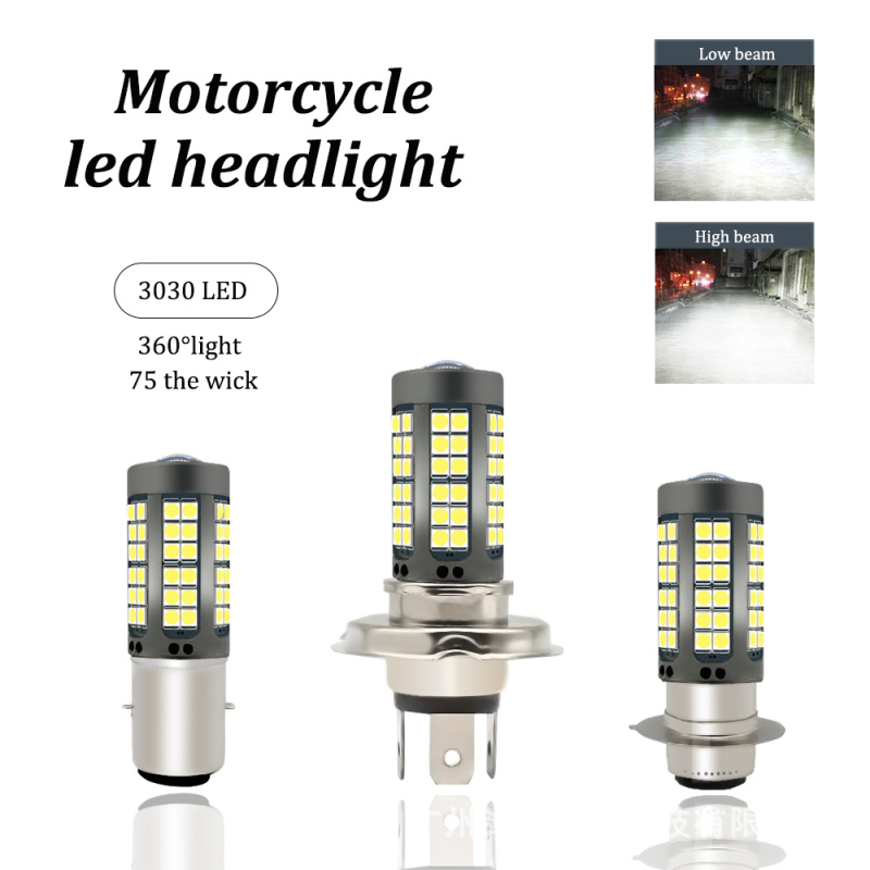 Far motocicletă LED – carcasa din aluminiu, 12-24V, 20W, compatibil cu H4/BA20D.