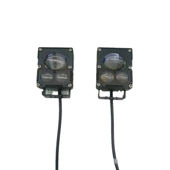 Proiector LED pentru motocicletă cu Devil's Eye Effect, 12-80V, IP67, 4000LM, 20W+20W