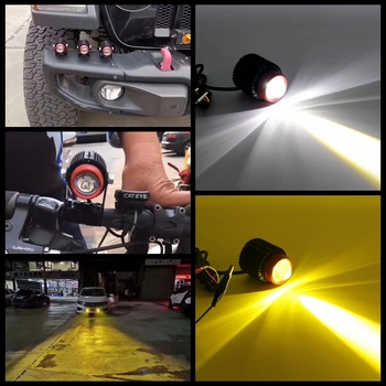 LED lasersko svjetlo za maglu za automobile i motocikle, dvobojno, integrirani daleki i bliski snop, trobojna LED radna svjetiljka