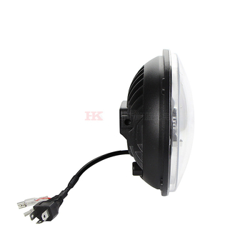 Harley LED predný svetlomet pre motorku 7 palcov, s dvojitou lúčom a anjelským okom (10-60V, 4000 lm, 40 W, materiál: PC+ hliník, životnosť: 30000 h)