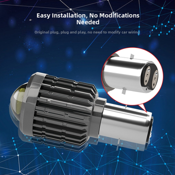 LED hlavné svetlo pre motocykle a elektrické vozidlá – dvojitý lúč (nízky/ vysoký lúč), 12-80V, 900-1000 lm, šošovka fisheye, hliníková zliatina tela