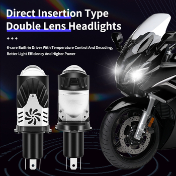LED svjetlosno prednje svjetlo s H4 lećom – Đavolske oči, dvostruki fisheye, visoki i niski snop, 55W, 12–24V DC, IP68, 6000 lm, 6000K