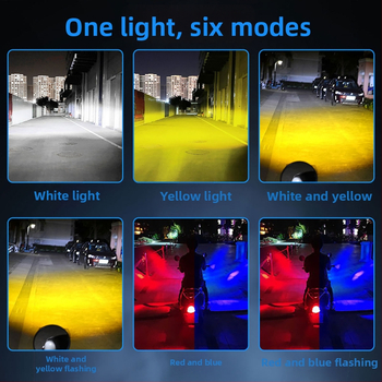 LED motocyklové svetlo s trojstranným štvorlístkom, 12V, IP67, hliníkové telo, 3570 LED