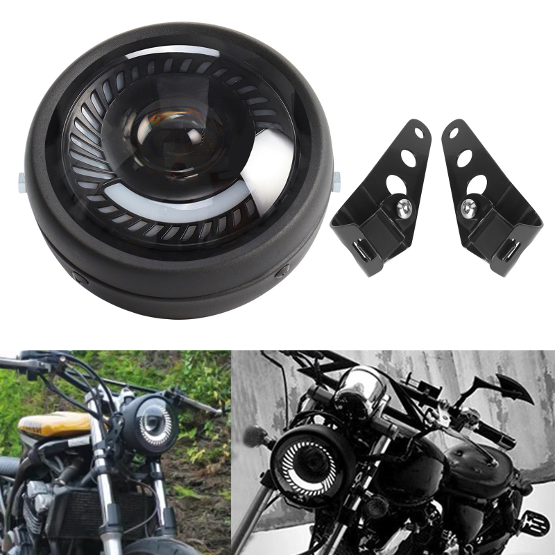 Prednje LED svjetlo za motocikl, metalno kućište, 12V, 0.5A, LED svjetlo, čvrsta zaštita, retro Harley stil