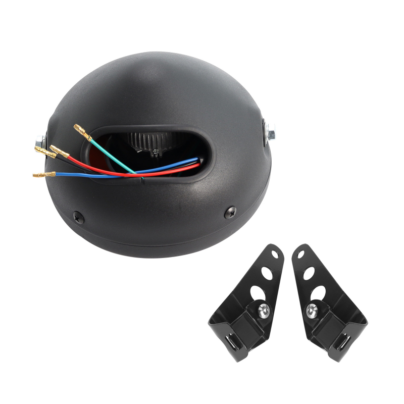 Prednje LED svjetlo za motocikl, metalno kućište, 12V, 0.5A, LED svjetlo, čvrsta zaštita, retro Harley stil