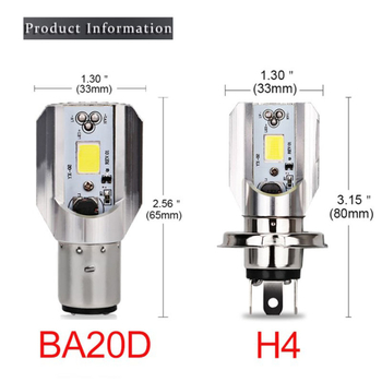 Motociklistička LED prednja svjetiljka H4, lukastog oblika, tri kandže, COB 10W, 12-80V, IP45, aluminijsko kućište