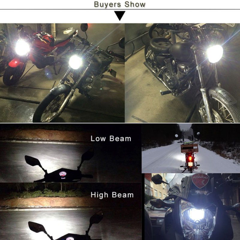 Motociklistička LED prednja svjetiljka H4, lukastog oblika, tri kandže, COB 10W, 12-80V, IP45, aluminijsko kućište