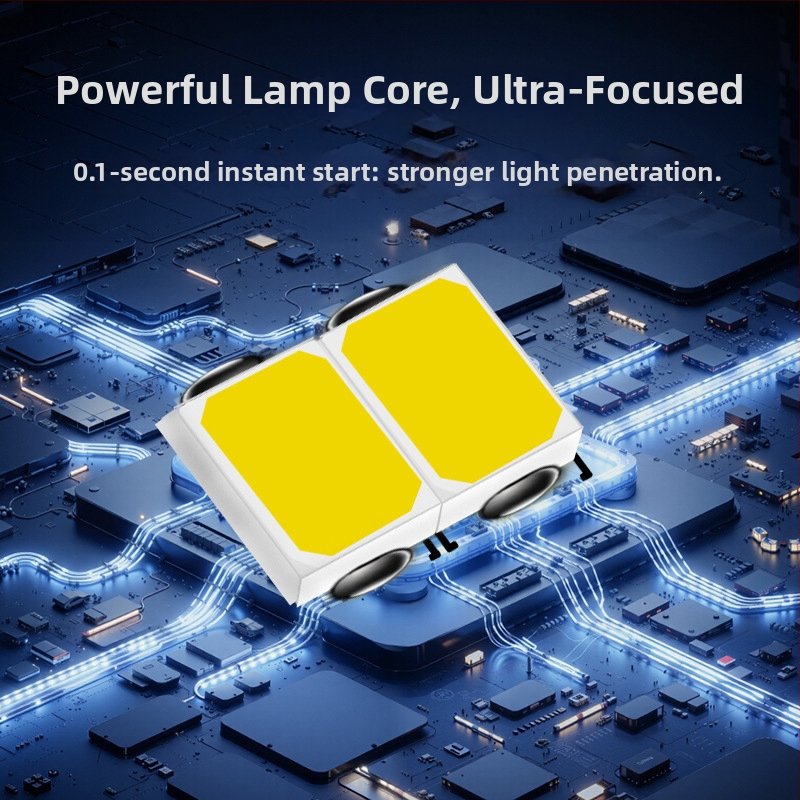 Far de motocicletă LED BAX15D, 2835x24 LED-uri, 6V, 5000 lm, IP65, cu lentilă