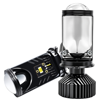 H4 LED far s malom lećom, za lijevo upravljanje, aluminijsko kućište, IP68, 6000K, za automobile i motocikle