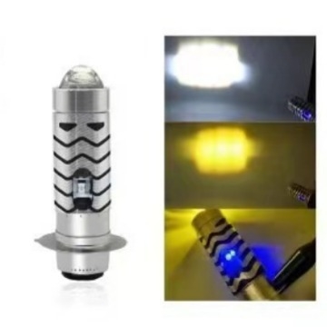 Motociklistički LED reflektor s lećom, dvobojni Demon Eye, P15D, 12V, 5W, aluminijsko kućište