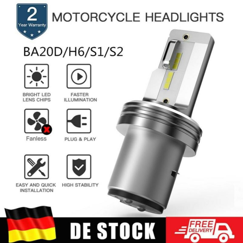 H6 LED prednje svjetlo za motocikl, BA20D dvostruka kandža, 4LED, 1860