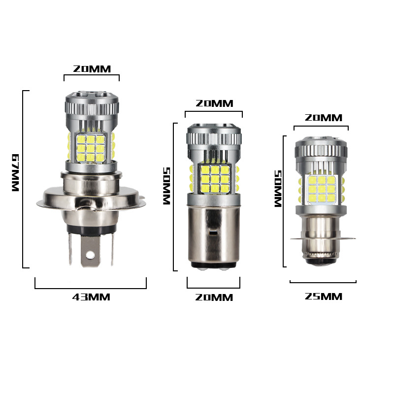 Motociklističko LED prednje svjetlo s integriranim 3030-36LED, kompatibilno s montažom H4/H6