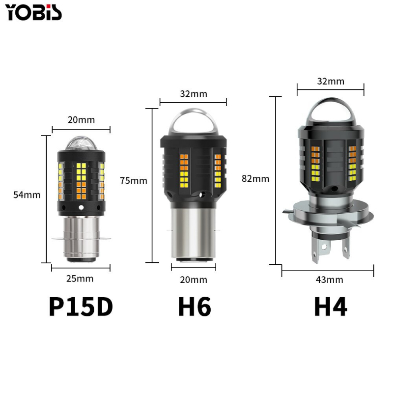 LED reflektor za motocikl P15D, 7.2W, 12V, aluminijsko kućište, vijek trajanja 50.000h