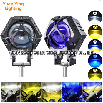 M1 Pro reflektor na motocykl — LED 60W, telo z leteckého hliníka, reflexná miska, desať režimov blikania, model G0060