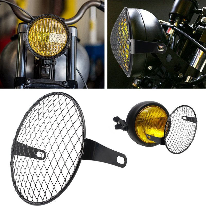 Poklopac prednjeg svjetla motocikla GN CG125 – retro mrežasti poklopac, metal, model WZ, 12V, 35