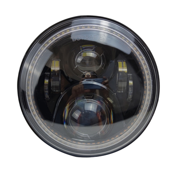 Wrangler LED prednje svjetlo - sklop s retro okruglim LED dizajnom, model HAJN, snaga 60-300, montaža bez oštećenja