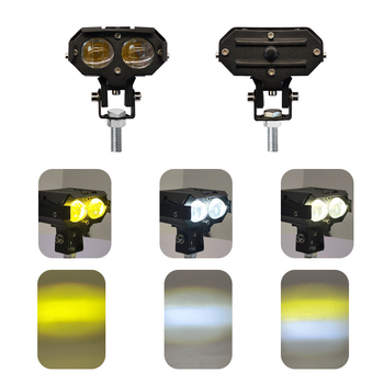 Proiector LED cu dublă lentilă pentru vehicule – 40W total, 9-80V, 4000 lm, IP67