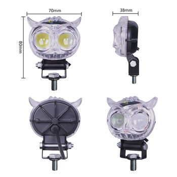 Nanteng 12W LED reflektor za motocikle i električna vozila, kućište od aluminijske legure, 12–80V DC, IP67 vodootporno, 5000 lm