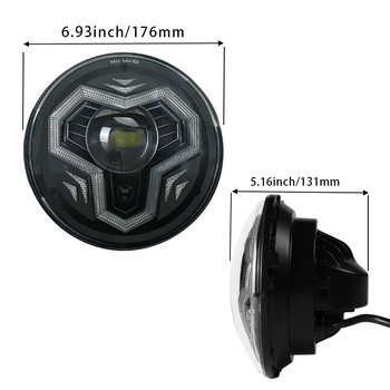 Novi LED farovi Jeep Wrangler, kružni 7 inča, sa stilom Sun Wukong, dualne leće